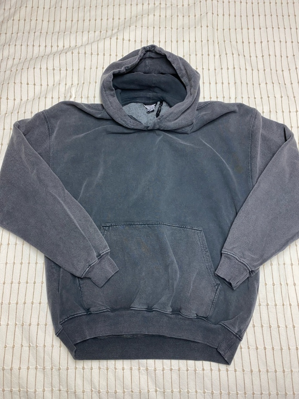 Reclaimed Vintage Washed Charcoal Gray Pullover Hoodie